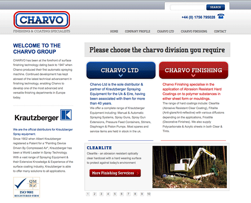 Web Design for Charvo