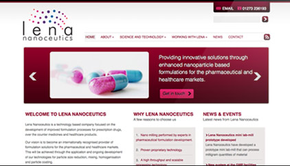 Lena Nanoceutics website development